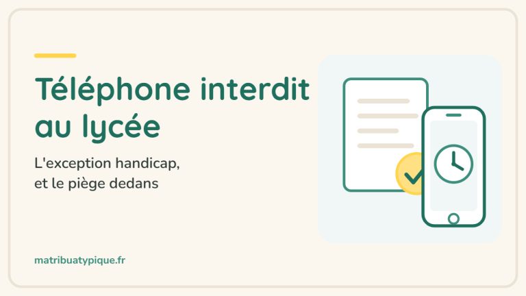 Téléphone portable et document officiel tamponné : l'exception handicap à l'interdiction du téléphone au lycée