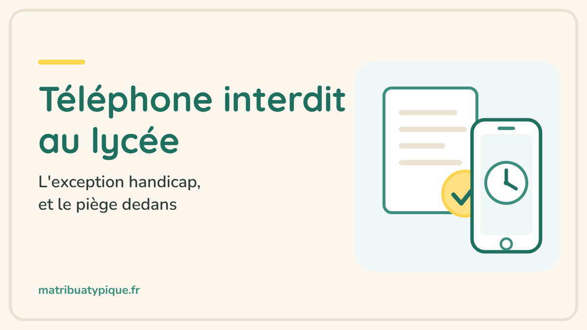 Téléphone portable et document officiel tamponné : l'exception handicap à l'interdiction du téléphone au lycée