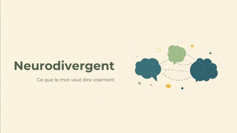 Neurodivergent : trois bulles de dialogue de formes différentes reliées entre elles, illustrant la diversité des fonctionnements cérébraux